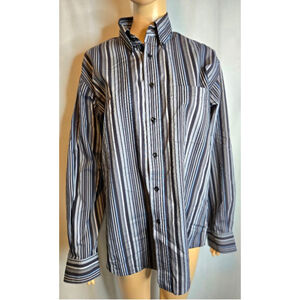 Joseph and Feiss | Mens | Dress Shirt | Gray, Black, Blue | Size Medium